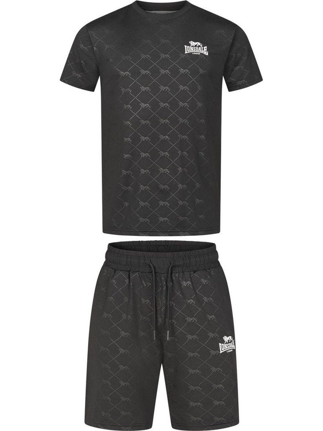 Lonsdale Trainingsanzug Prestwood Funktionsshirt & Shorts Set Normale Passform