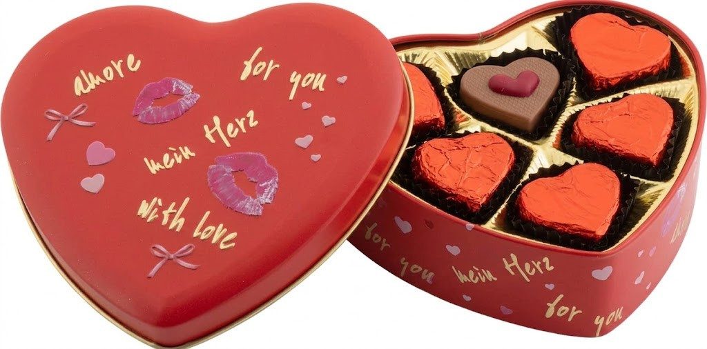 Confiserie Rabbel Schokolade Nougatherzen With Love for You, 1 x