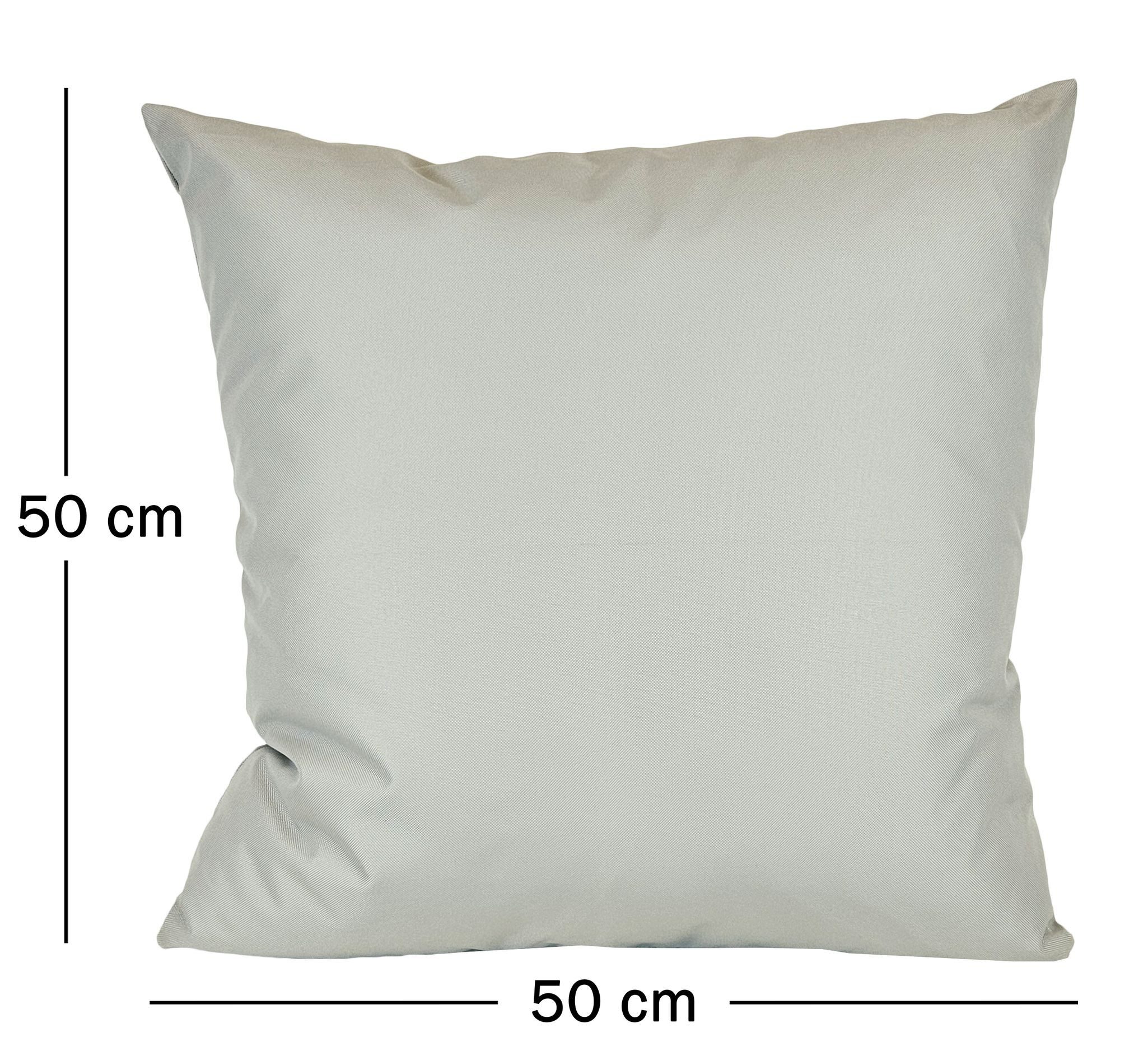 JACK Dekokissen 50x50cm Outdoor Lounge Kissen inkl. XXL Füllung Sitzkissen, starke Füllung, Robust, Strapazierfähig, Wasserabweisend, Innen&Außen