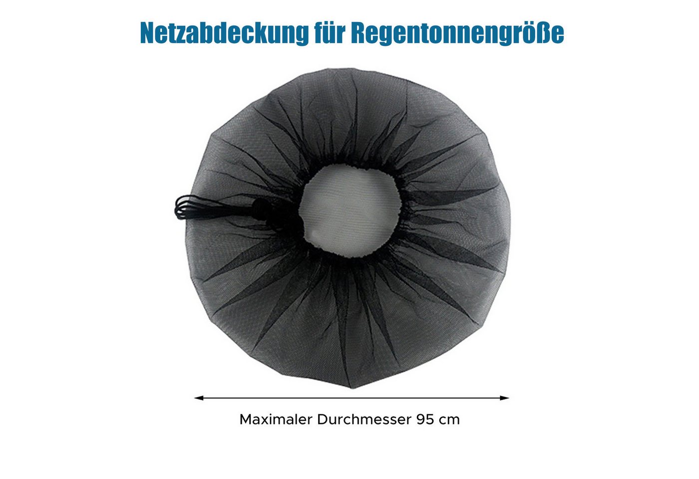 Thumbnail - Refttenw Regentonnendeckel Mückenschutz 95 cm Regentonnen Netz mit Zugband für Eimer im Garten, (2-tlg)