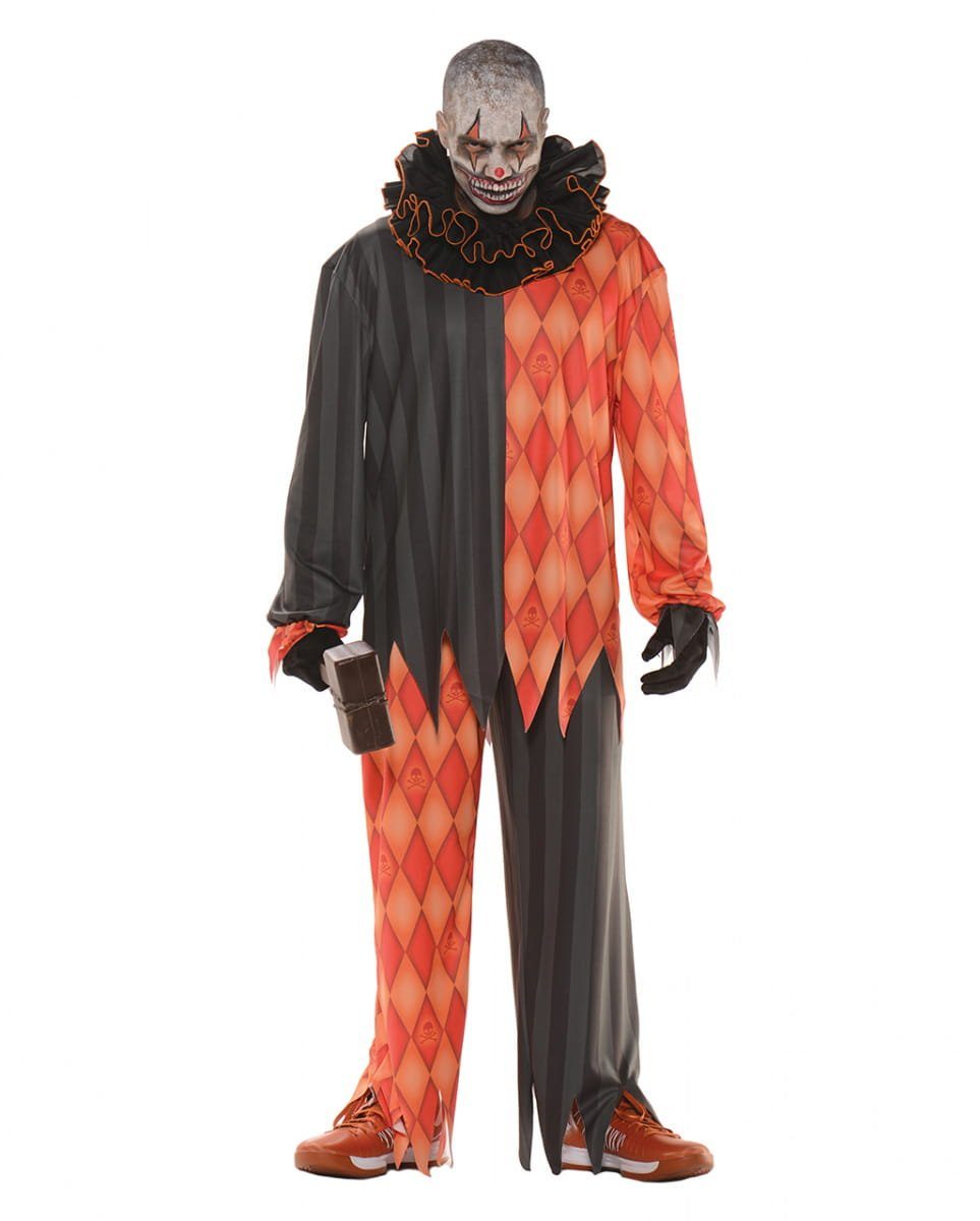 Horror-Shop Zombie-Kostüm Horror Clown Kostüm mit Rüschenkragen