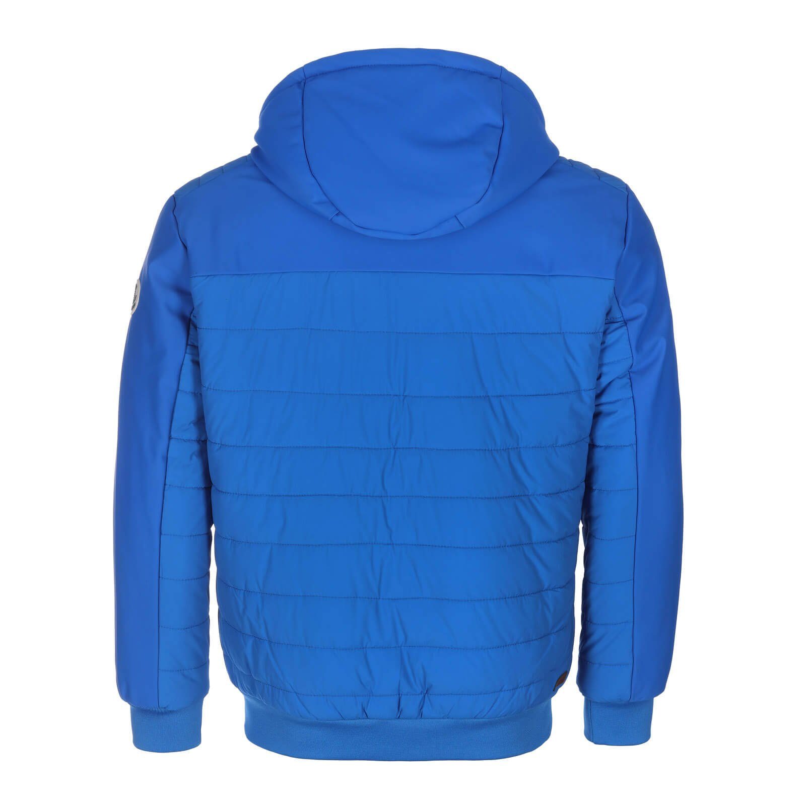 Leitfeuer und Jacke mit Kapuze Herren Neon-Kontrasten gesteppt royal angeschnittener Steppjacke