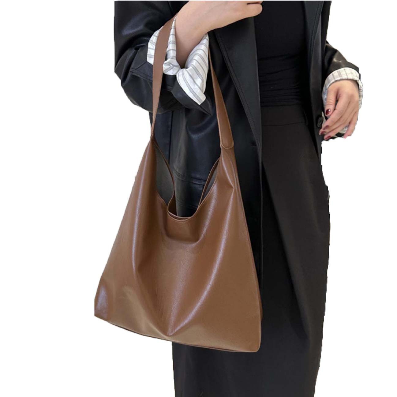 Zaewry Henkeltasche Weiche Kunstleder für Frauen Hobo-Taschen Tote Umhängetasche