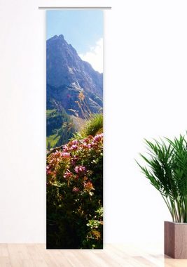 Schiebegardine Flächengardine Alpenblumen, Flächenvorhang tolles Motiv, gardinen-for-life, Digitaldruck, Sublimationsdruck - sehr haltbar!, waschbar bei 30 Grad