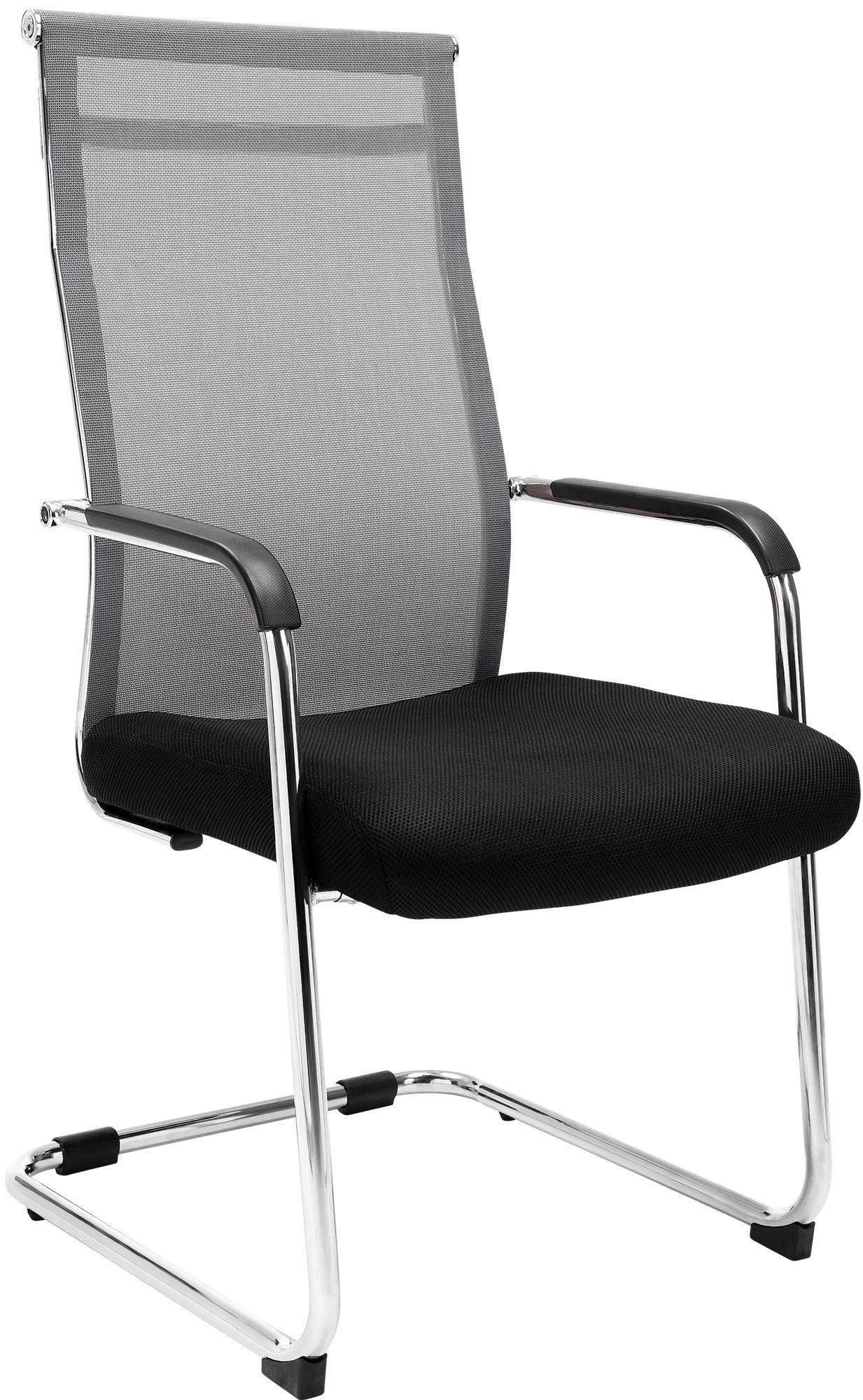 CLP Besucherstuhl Brenda, Freischwinger mit Stoff- und Netzbezug günstig online kaufen