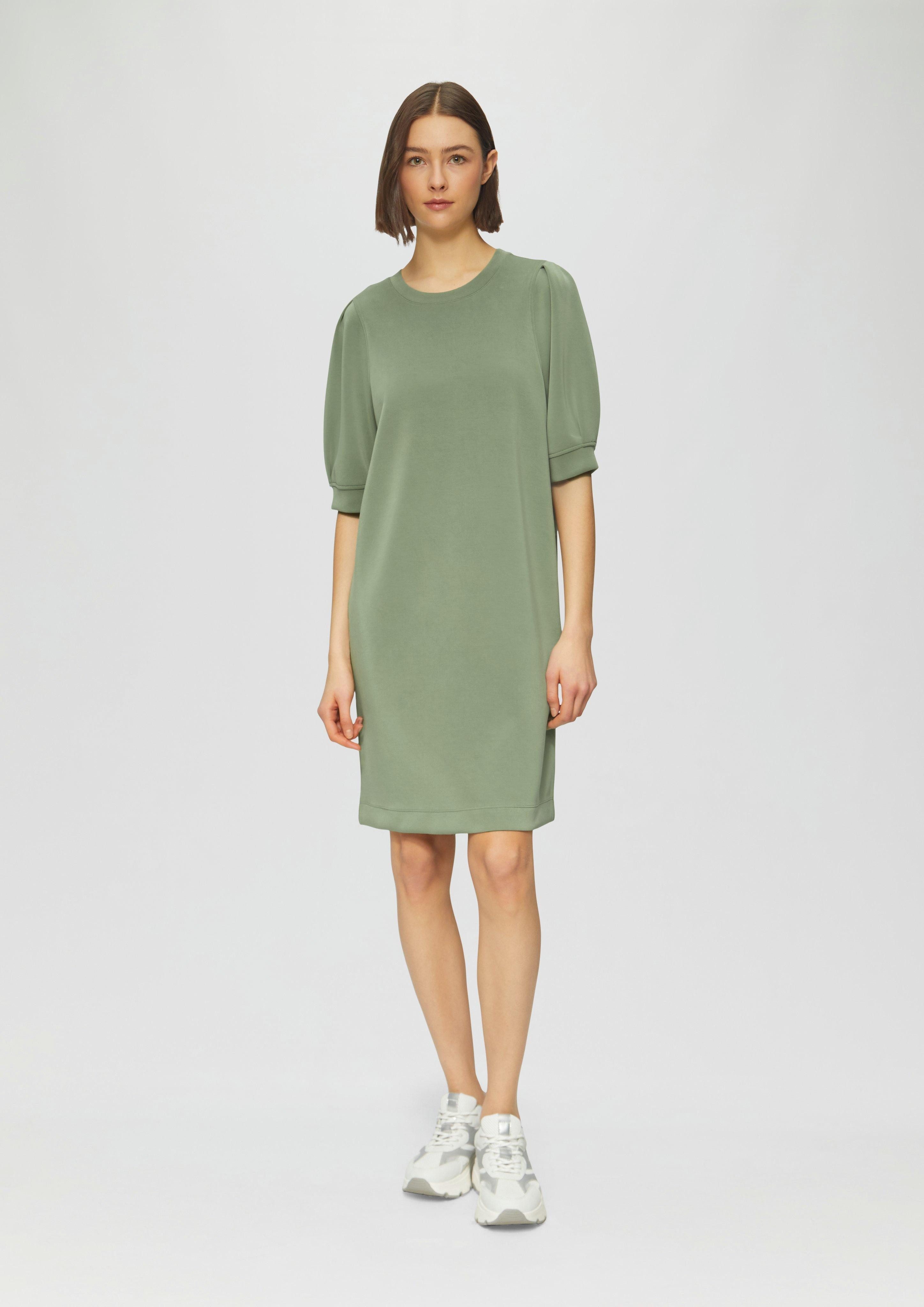s.Oliver Minikleid Kurzes Scuba-Kleid mit Faltendetail günstig online kaufen