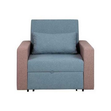 JVmoebel Relaxsessel Blauer Sessel Bettfunktion Wohnzimmer Einsitzer Relax Clubsessel (1-St., 1x Sessel), Made in Europa