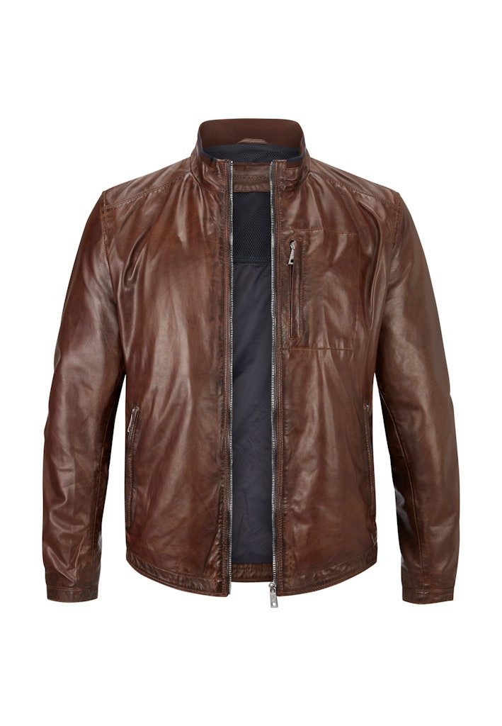 Milestone Lederjacke MSJumper Leichte Lamm Leder Qualität