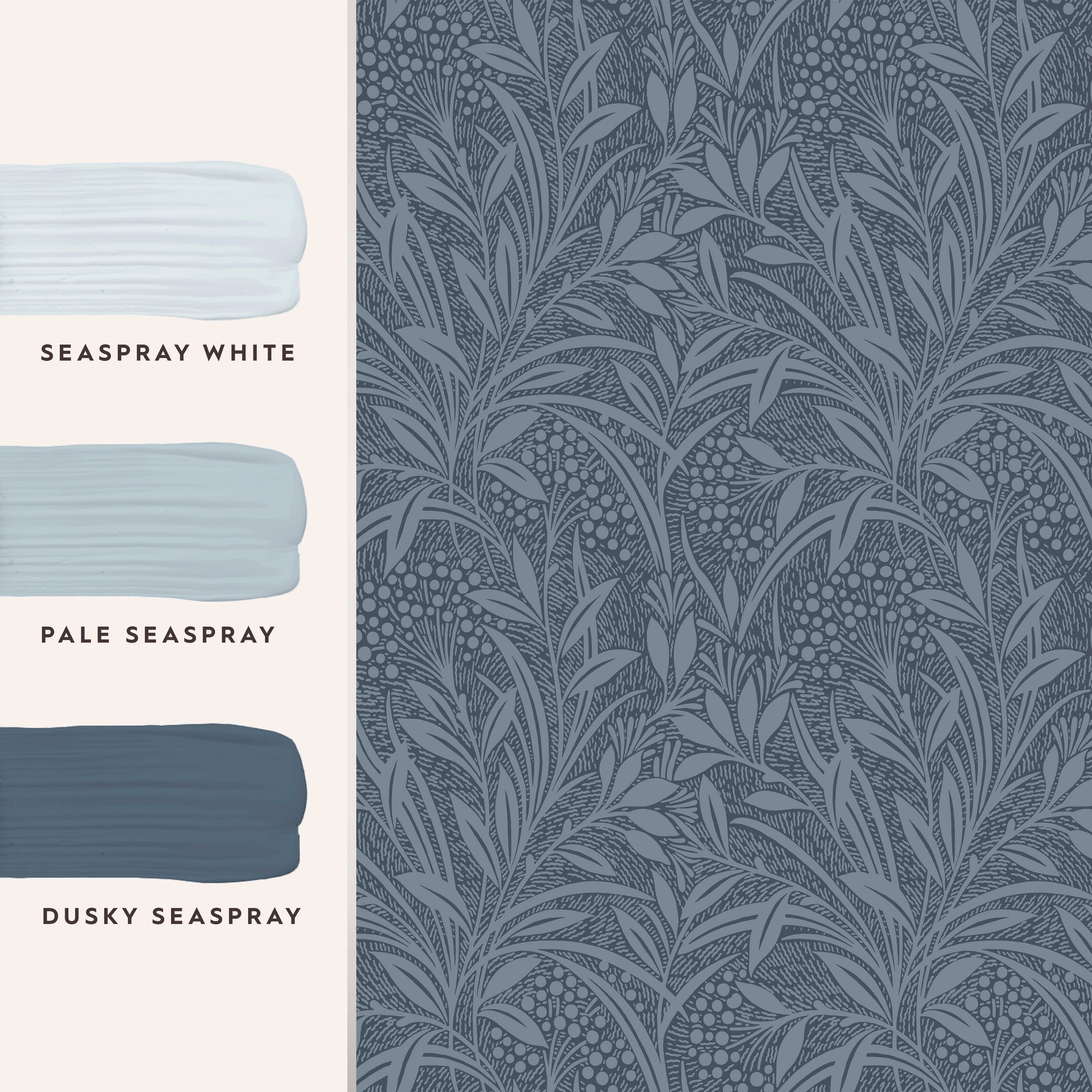 LAURA ASHLEY Wandfarbe Fine White EMULSION Seaspray matt, shades, L 2,5 Quality Paint MATT blue