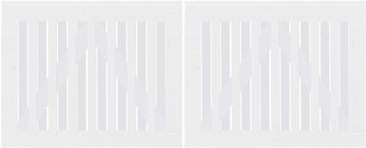 PLUS Zaundoppeltür Plus Doppeltor Nagano 200 x 80 cm RAL 9010 Weiß