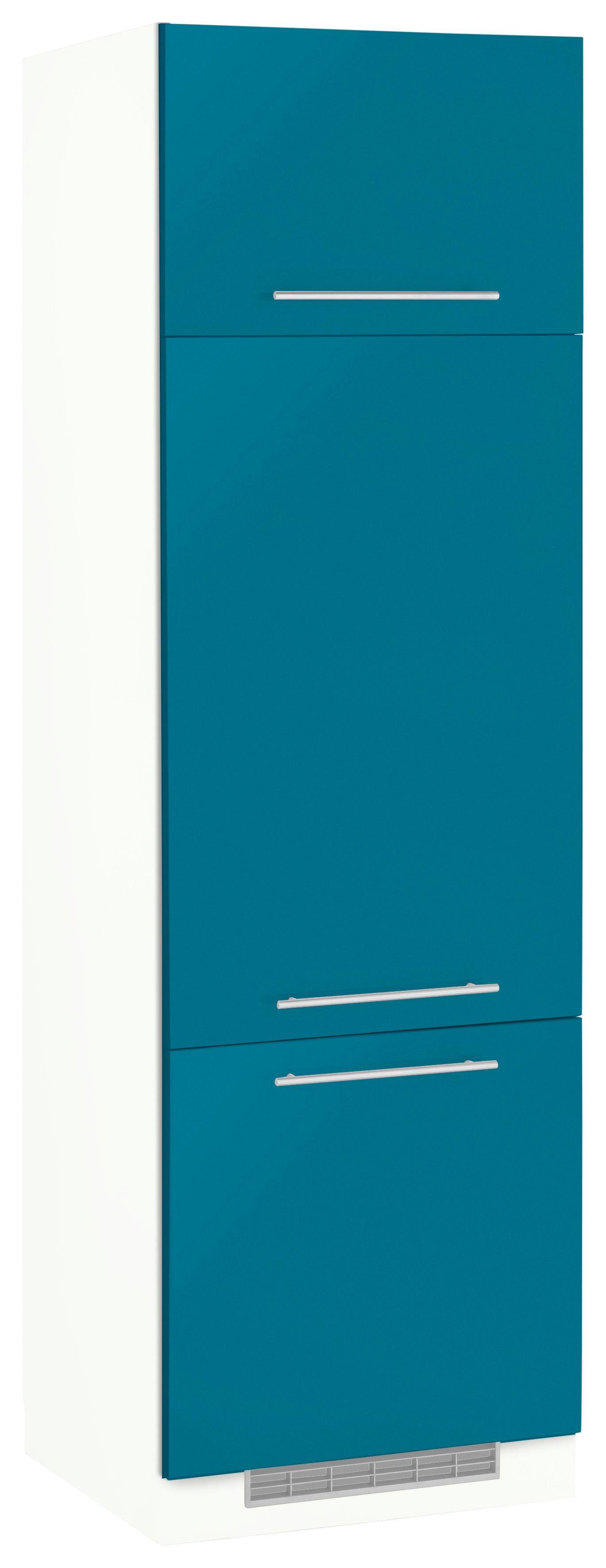 wiho Küchen Kühlumbauschrank Flexi2 ozeanblau/weiß | Umbauschränke
