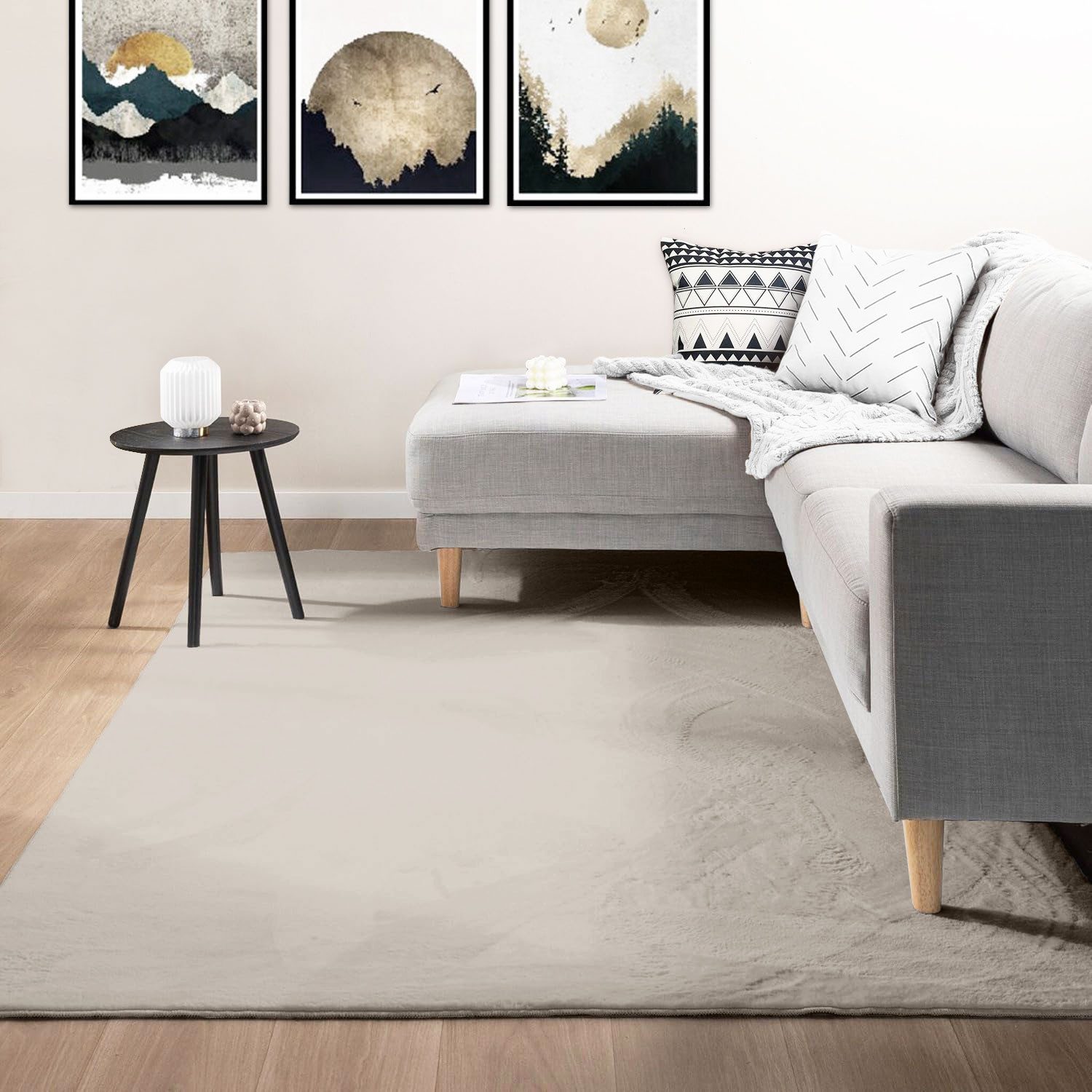 Vimoda Fellteppich Teppich Wohnzimmer Waschbar Antirutsch günstig online kaufen