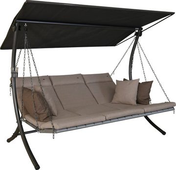Angerer Freizeitmöbel Hollywoodschaukel Luxus Smart sand, 3-Sitzer, Bettfunktion, BxTxH: 210x145x160 cm