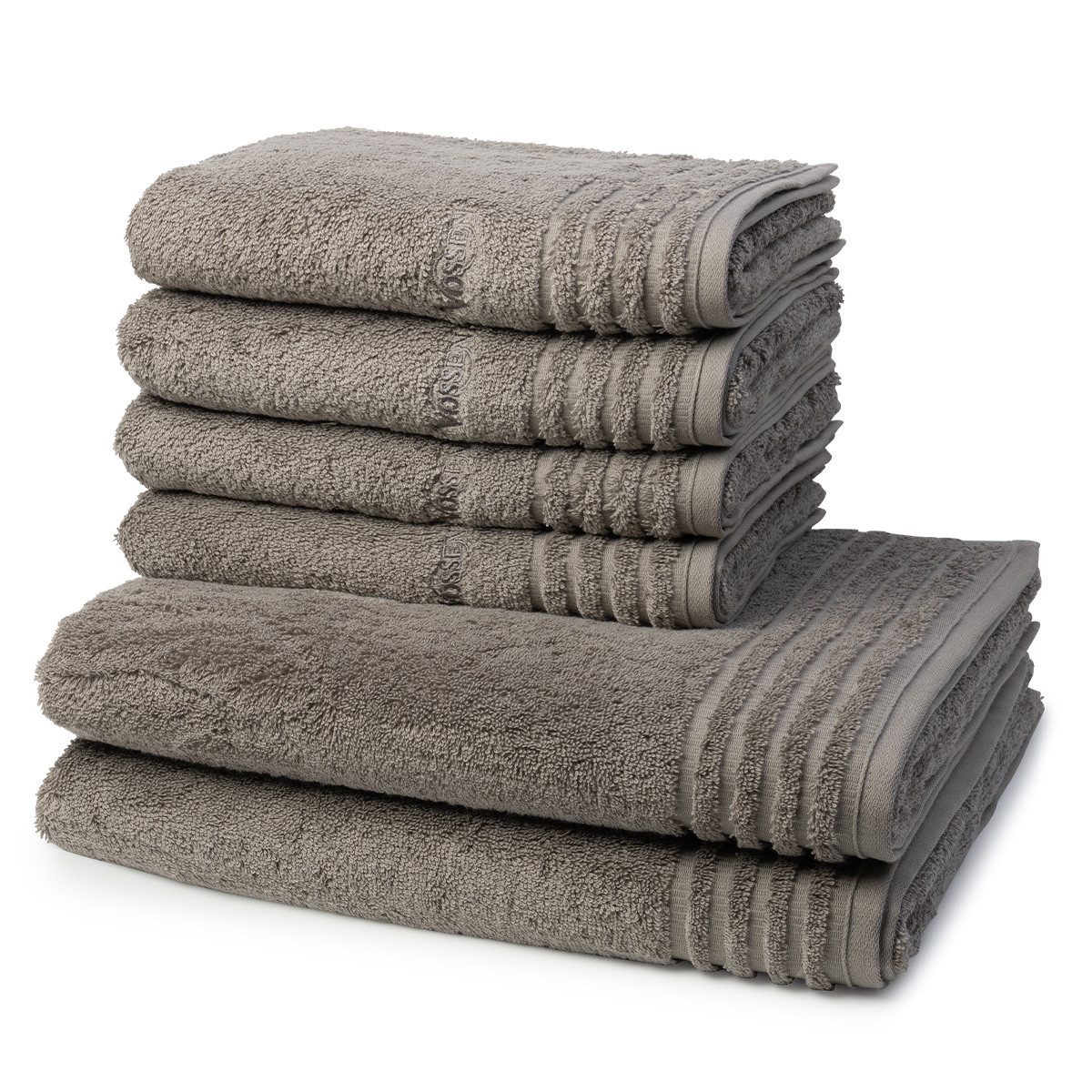Vossen Handtuch Set Vienna Style Supersoft, Pepplestone/grau