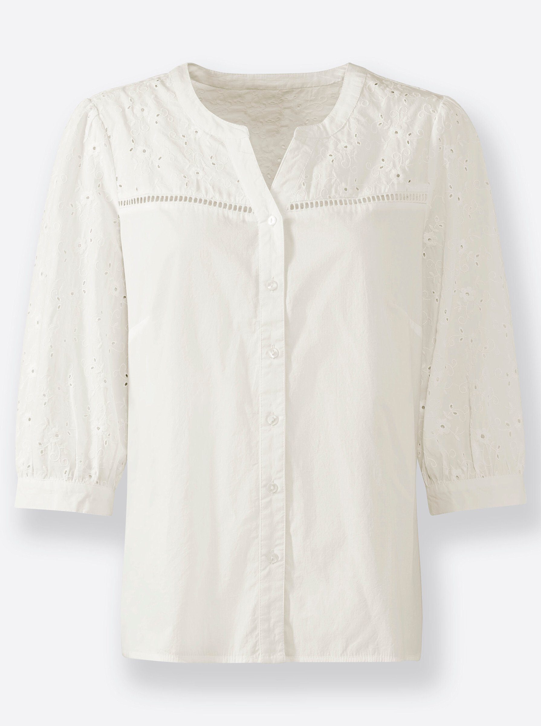 Klassische Bluse Bluse 3/4-Arm