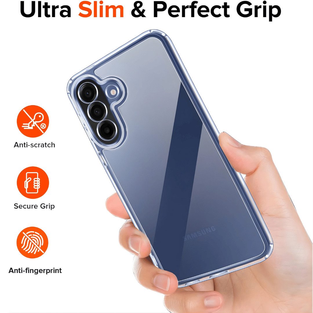 SmartUP Smartphone-Hülle für Samsung Galaxy A37 5G Transparent Silikon Slim Case Handyhülle 6,7 Zoll, integrierter Kameraschutz – Bild 5 von 5