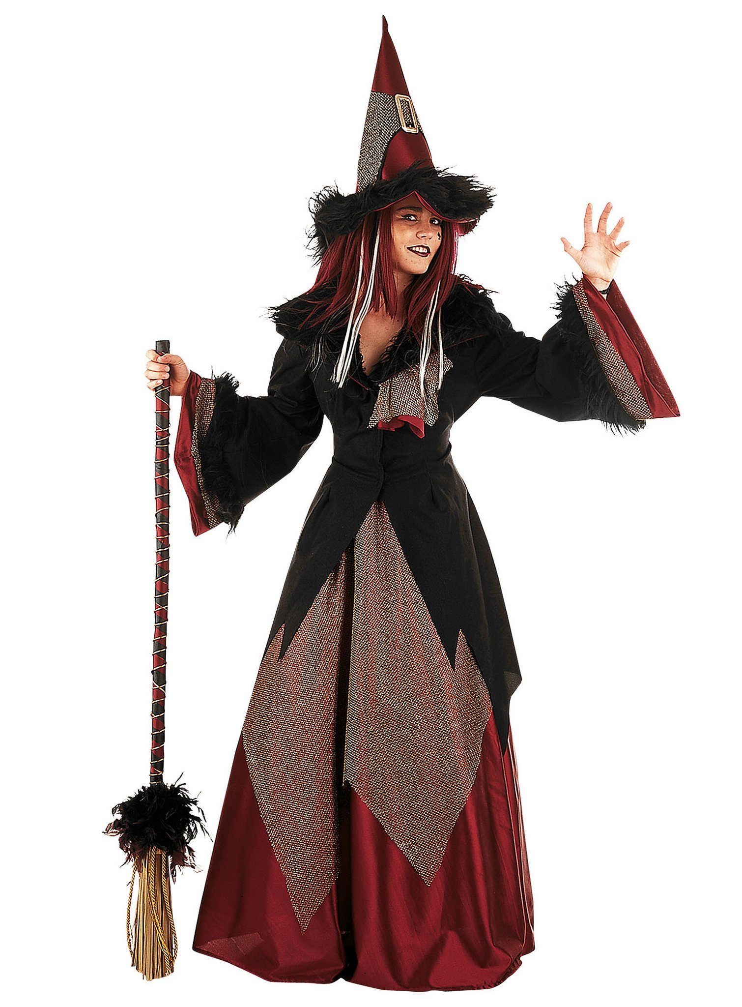 Limit Sport Hexen-Kostüm Hexenkostüm - Zauberin-Kleid Halloween Kostüm Dame