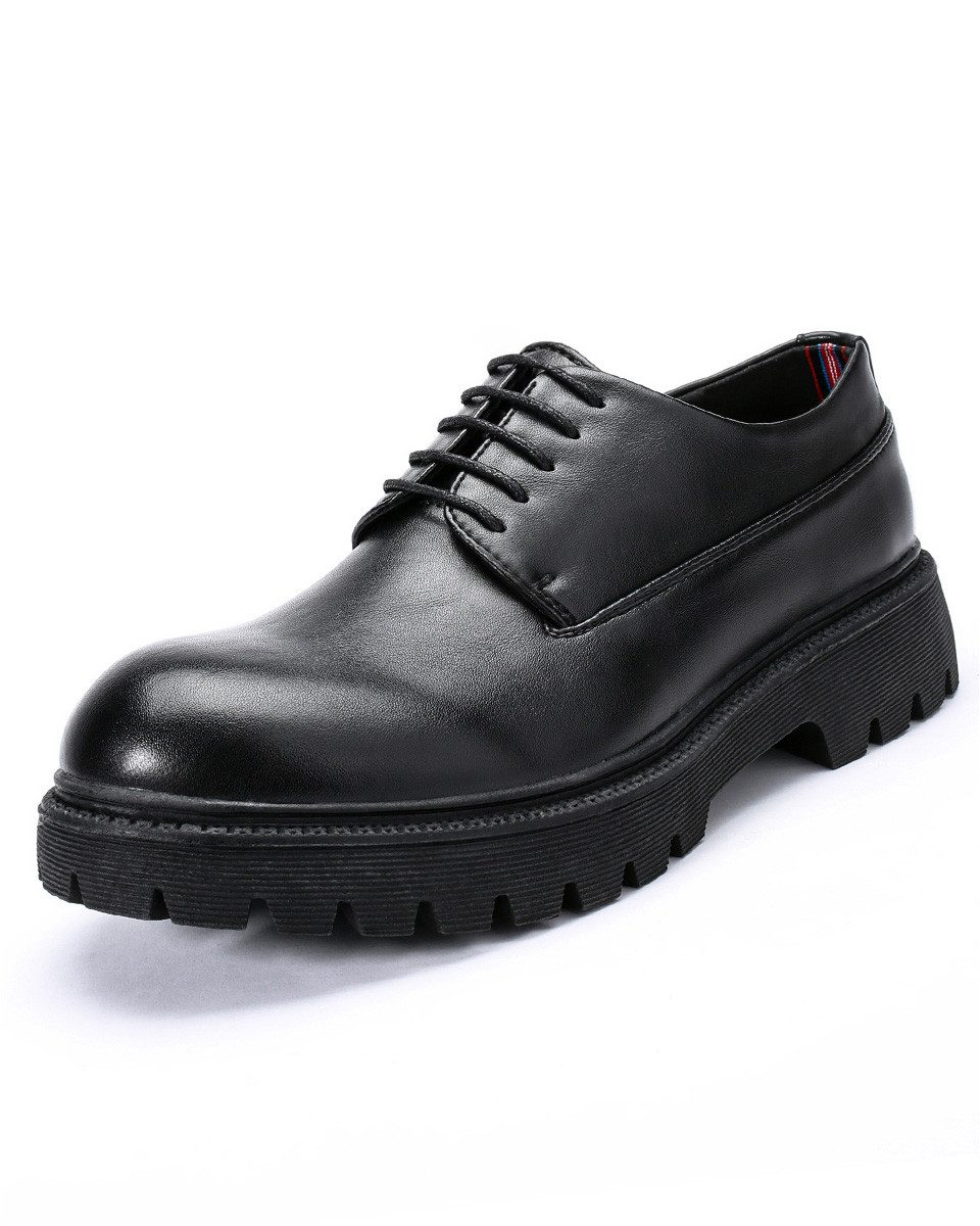 Allthemen Schnürschuh Klassische Herren Derbyschuhe mit dicker Sohle Vintage Schnürschuhe