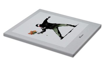 Posterlounge Leinwandbild Editors Choice, Banksy - Excellent Throw, Wohnzimmer Modern Illustration