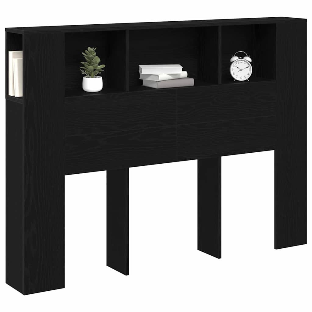 vidaXL Bett Kopfteil Schrank Schwarz Eichen-Optik 140 x 19 x 104,5 cm (1-tl günstig online kaufen
