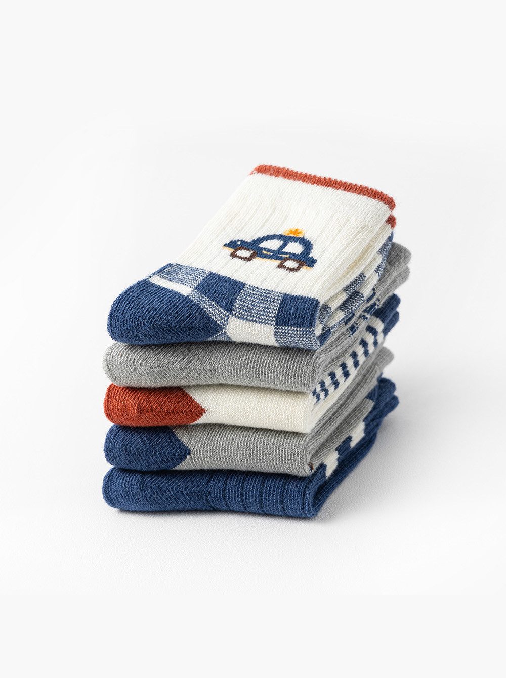 axy Socken axy Kinder Jungen Socken 5 Paar Multipack (Set, 5er-Pack, 5 Paar) Junge Geschenke Bunte Weich Neuheit Kindersocken Auto