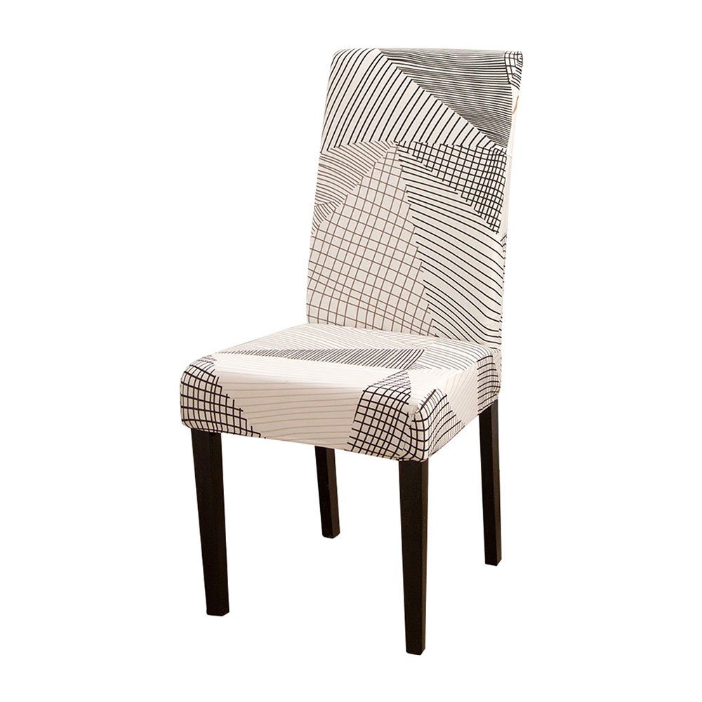 Rosnek Stuhlhusse Stretch,Blumen Geometrisches Muster,für Bankett Esszimmer Deko