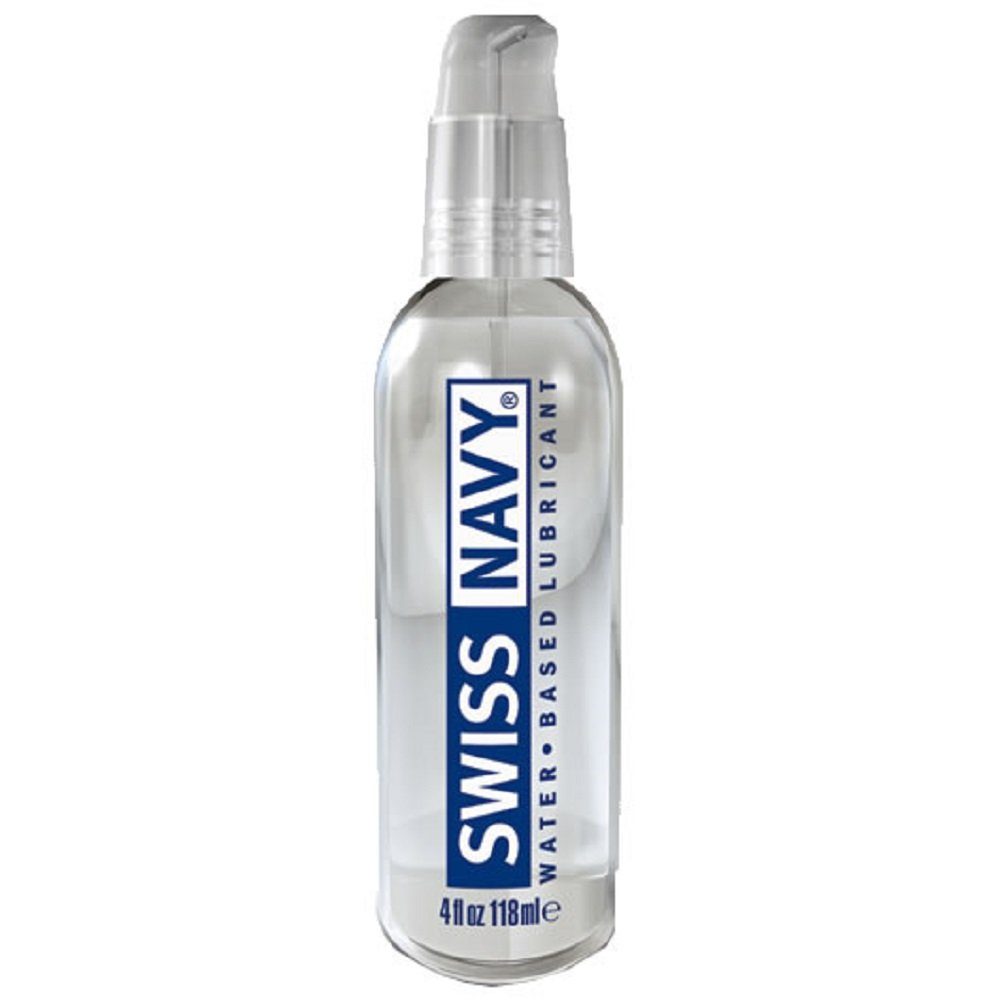 superfeuchtes SWISS Wasserbasis Pumpspender Gleitgel mit Lube, Water auf NAVY 118ml, Based Gleitgel