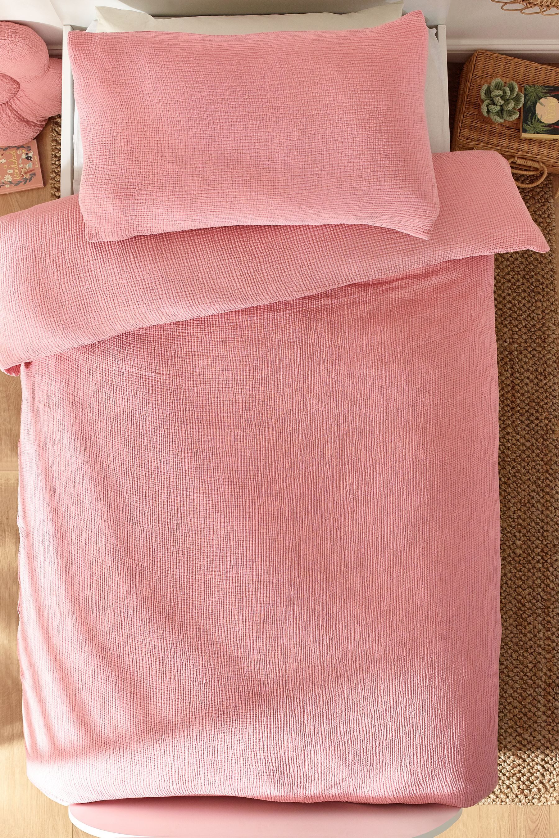 Next Bett-Set Bettgarnitur aus Baumwoll-Musseline, Knitteroptik, Bezug: Baumwolle