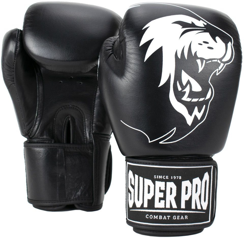 schwarz/weiß Pro Super Boxhandschuhe Warrior