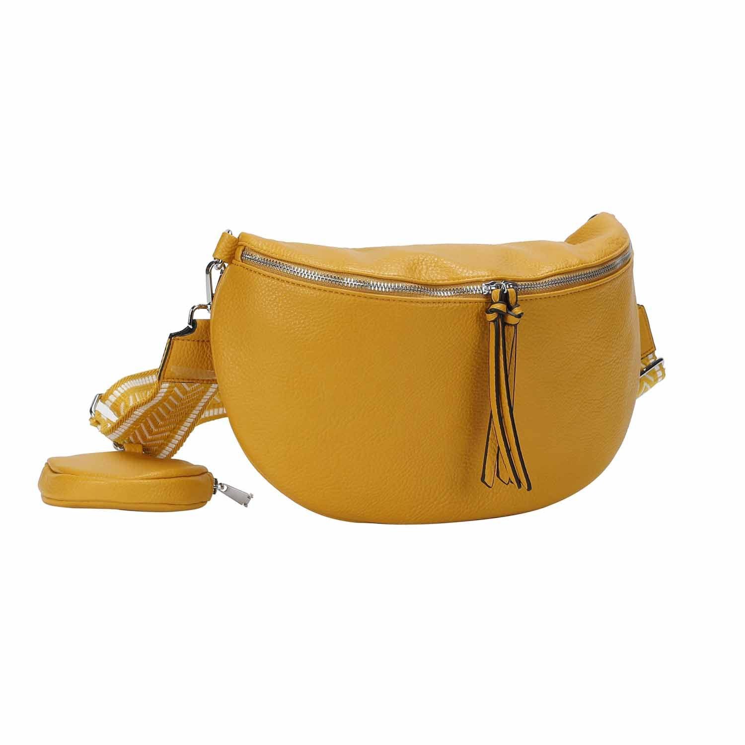 ITALYSHOP24 Gürteltasche Damen XL Gürtel- Bauchtasche Umhängetasche Cross Bodybag Handytasche, LEICHT Gewicht ZUSATZ Tasche Brusttasche Schultertasche Taschengurt