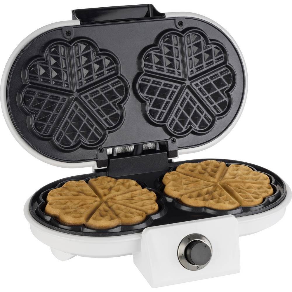 Waffelmaker, Doppel Waffeln, 2-in-1-Kombi-Waffeleisen W, Doppelwaffeleisen 41020, weiß, 2 Waffeleisen, KORONA 1200 Waffelautomat