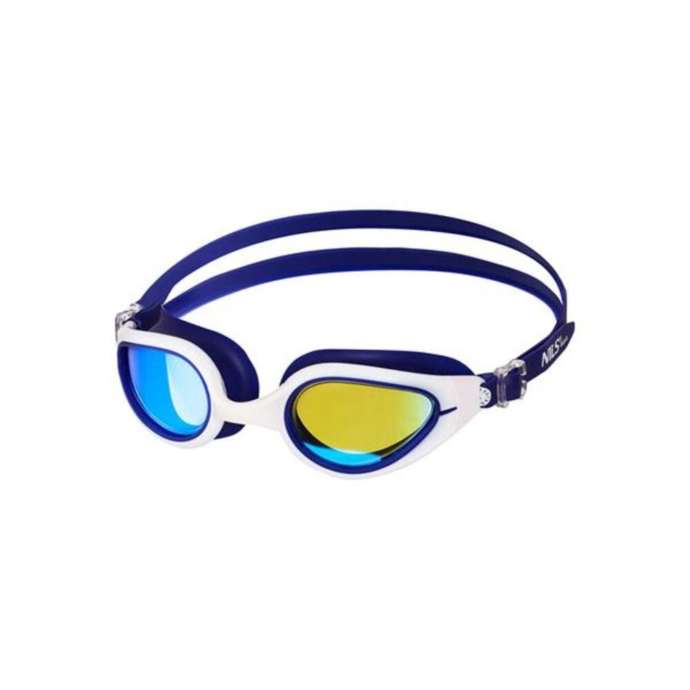 NILS AQUA Schwimmbrille Taucherbrille Schwimmsportbrille Wassersportbrille, (Spar-Set, 1-St., Anti-Fog verspiegelt), Anti-Fog, verspiegelt, UV-Schutz, Silikon