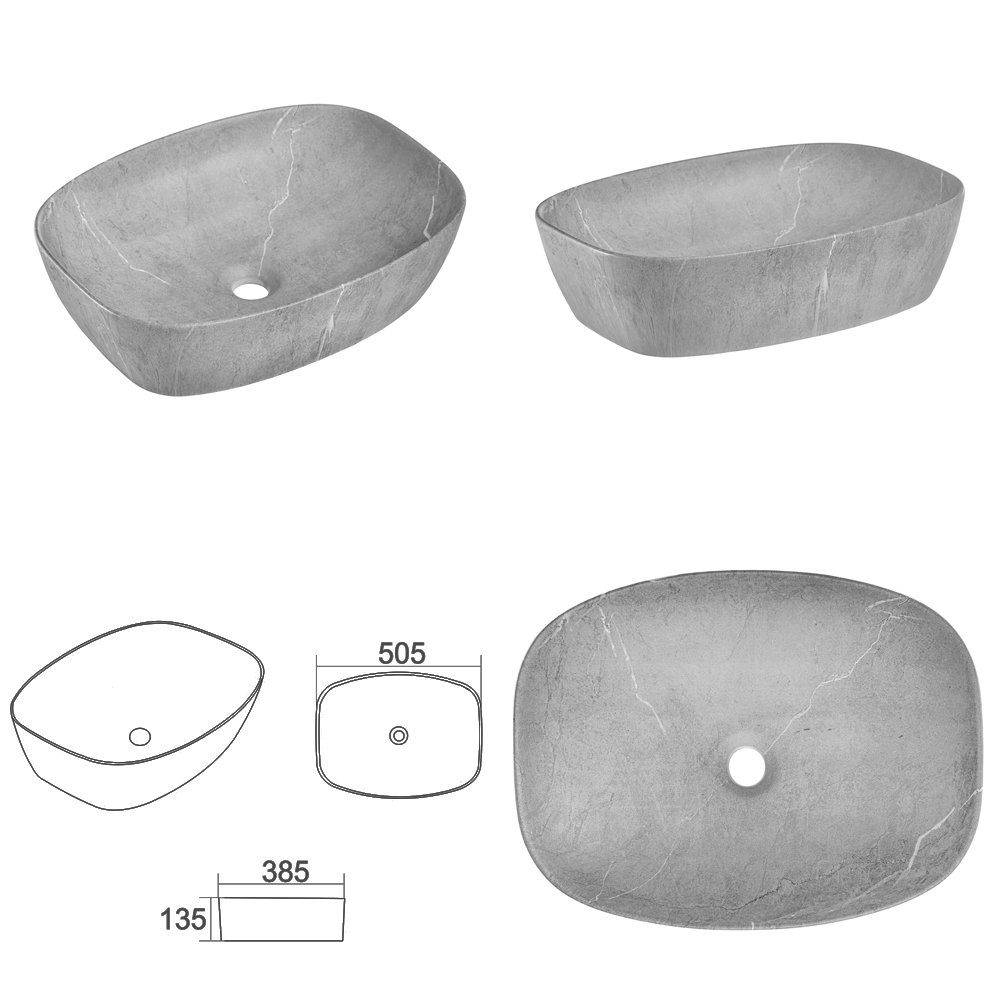 Lomadox Doppelwaschtisch ADELAIDE-56-CASHMERE, 140cm mit Keramik-Waschbecken, kaschmir und Eiche mit gerillter Front – Bild 4 von 5