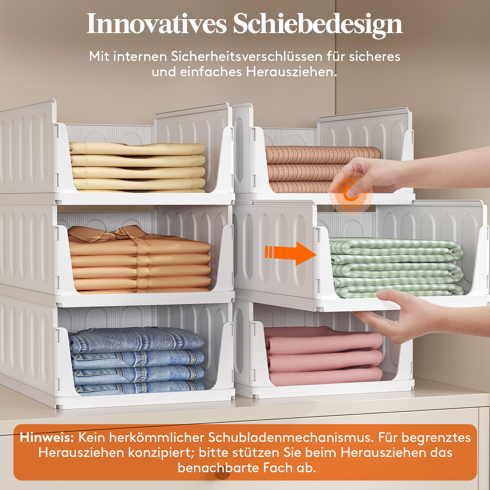 Lifewit Aufbewahrungsbox Organizer Schrank-Organizer Kleiderschrank faltbare Aufbewahrungsbox – Bild 3 von 5