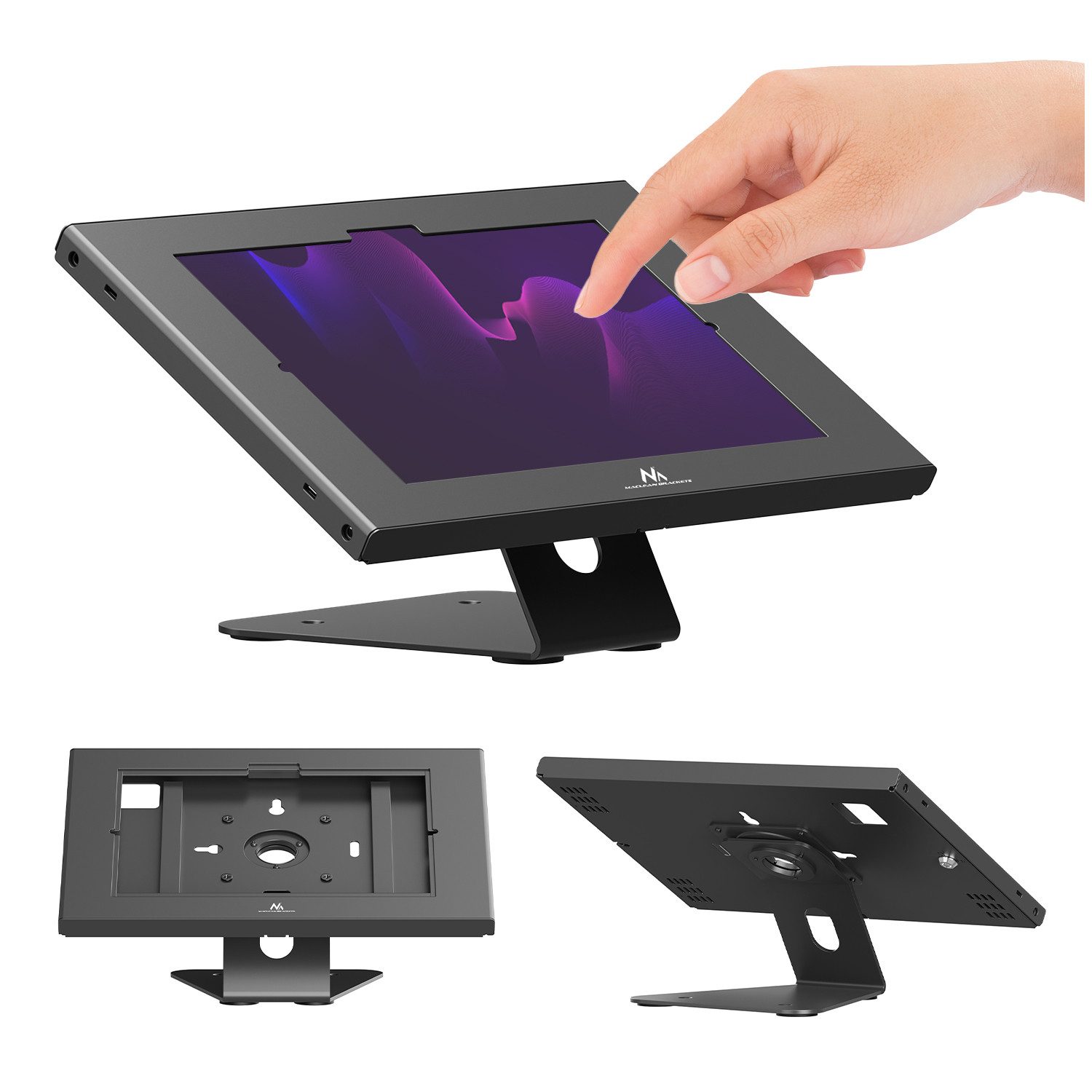 Maclean Tablet-Halterung MC-957 Werbeständer (10,9–11 Zoll), (bis 11 Zoll, mit Verriegelung)