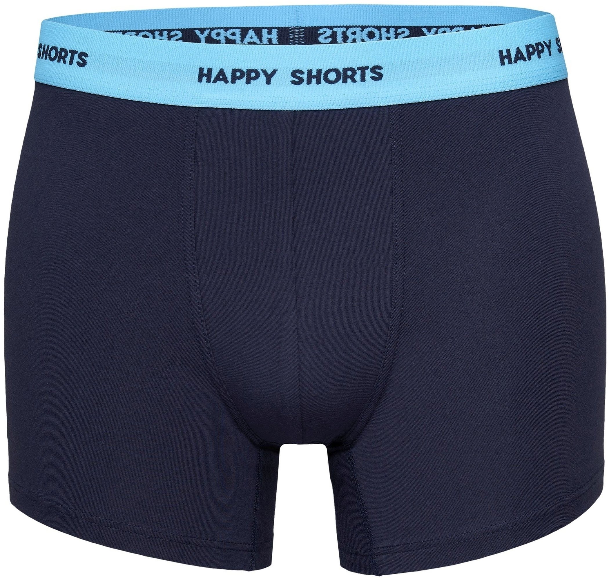 HAPPY SHORTS Trunk Boxer Uni 2 Happy Trunk (1-St) Shorts Pant Herren Navy 1 Blau Boxershorts Jersey