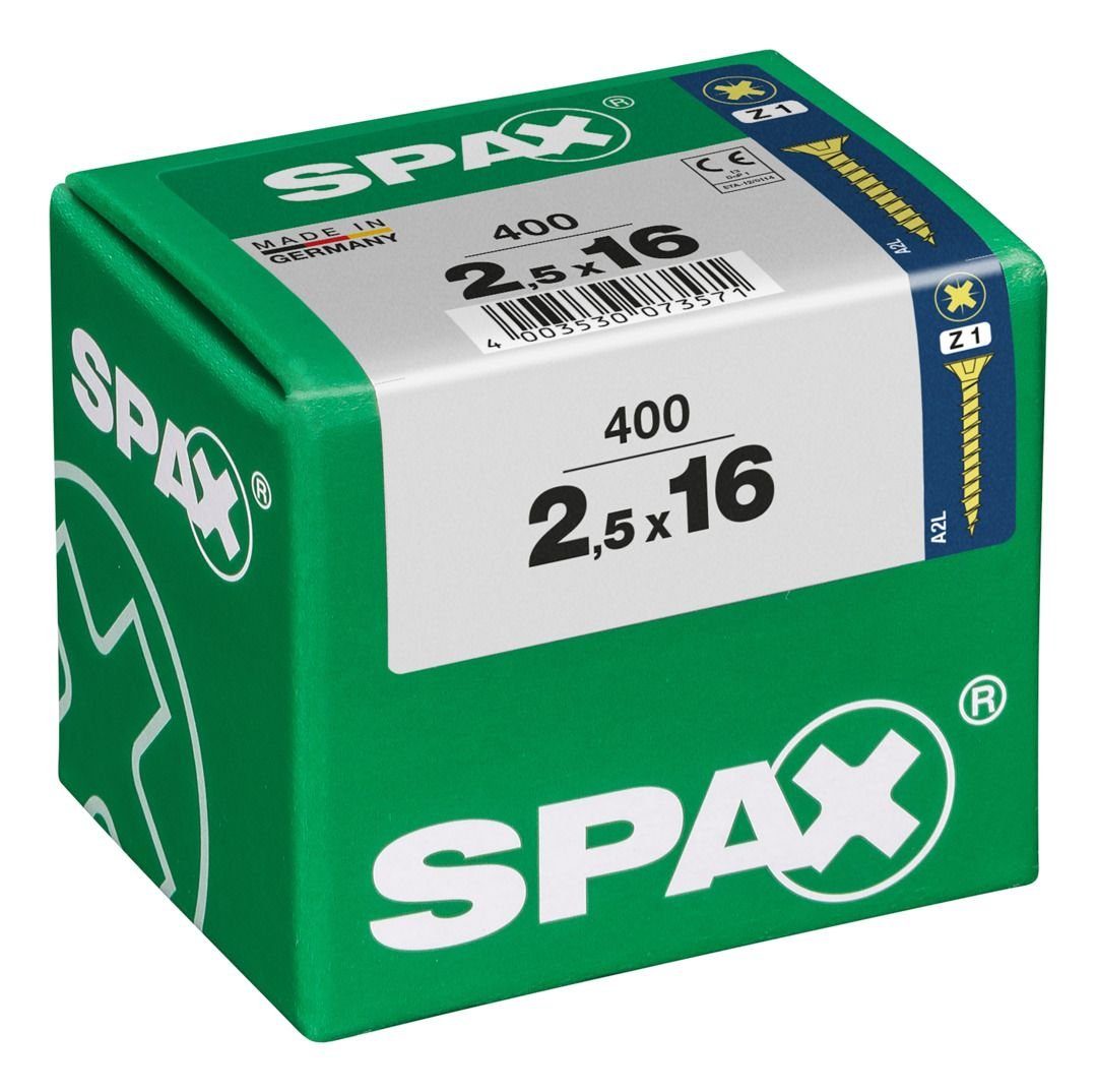 SPAX mm Holzbauschraube x 1 PZ 16 Universalschrauben - 2.5 Spax 400