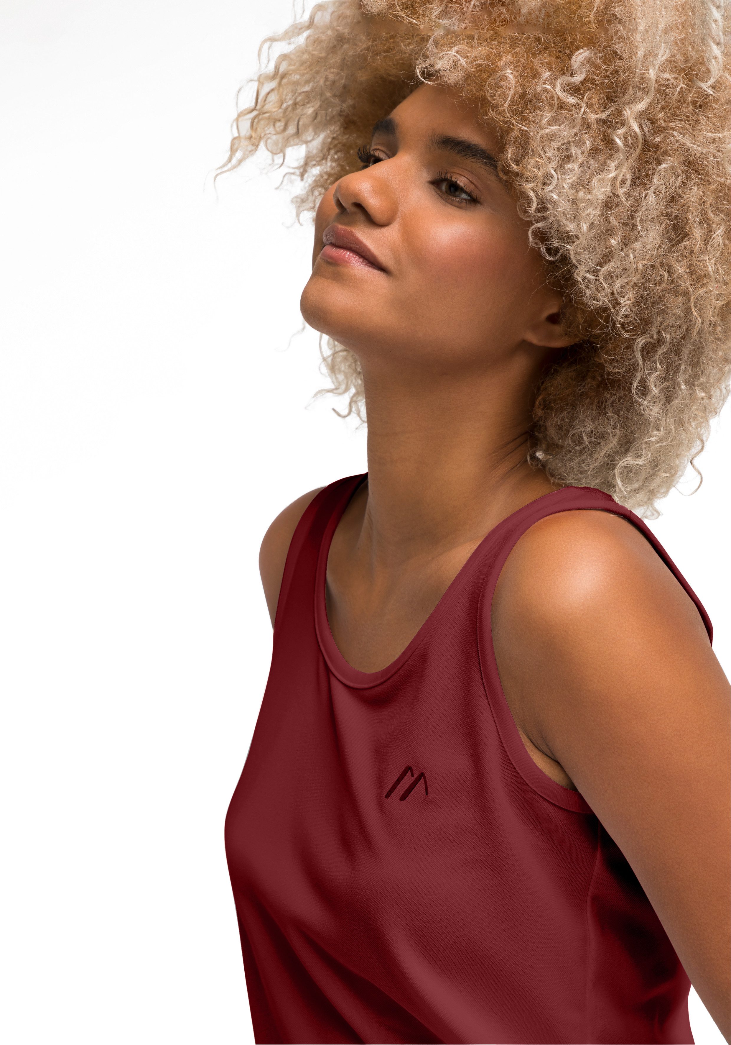 Maier Sports Funktionstop Da-Top Petra femininer Schnitt, ärmellos, aus Piqué-Ware