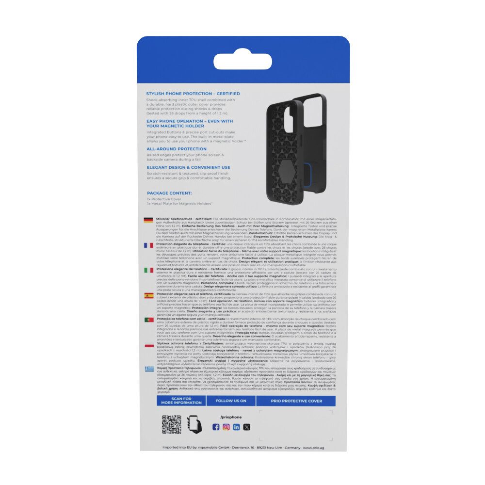 prio Handytasche prio Schutzhülle für iPhone 14 Pro Max schwarz (Bumper)