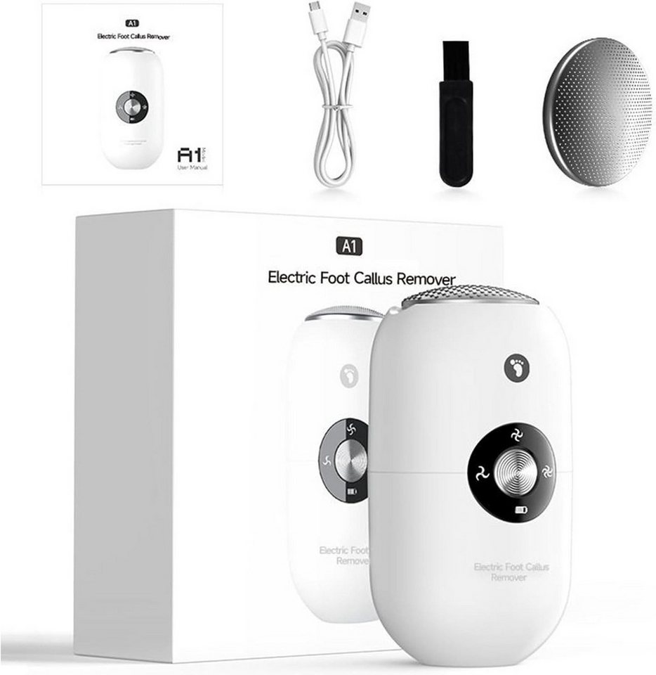ibettertec Elektrischer Hornhautentferner Hornhautentferner Elektrischer Hornhautentferner Pediküre Set, Hornhaut entfernen, 1-tlg., 3-stufige Drehgeschwindigkeitsregelung, LED-Display Rissige Fersen Hornhaut entfernen