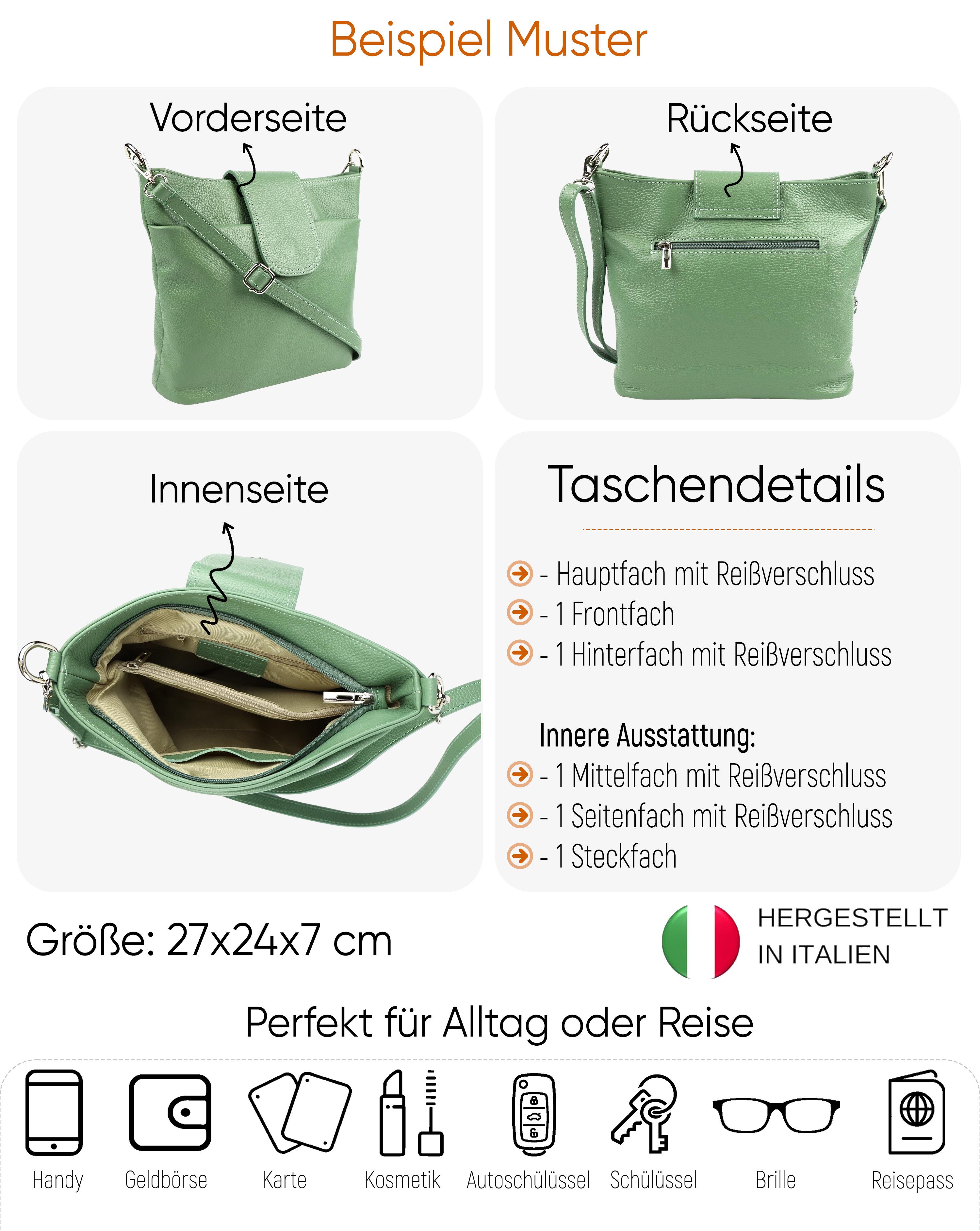 SEVA Schultertasche Umhängetasche Damen Echtleder mit günstig online kaufen