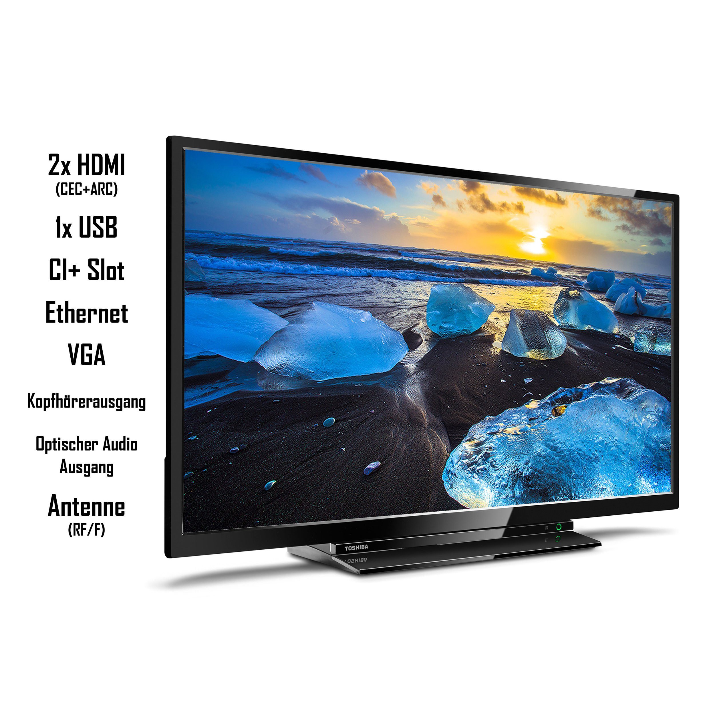(80 inklusive) Triple-Tuner, Smart TV, LED-Fernseher HD, HDR, Zoll, 32L3163DAS HD+ Monate Full 6 Toshiba cm/32