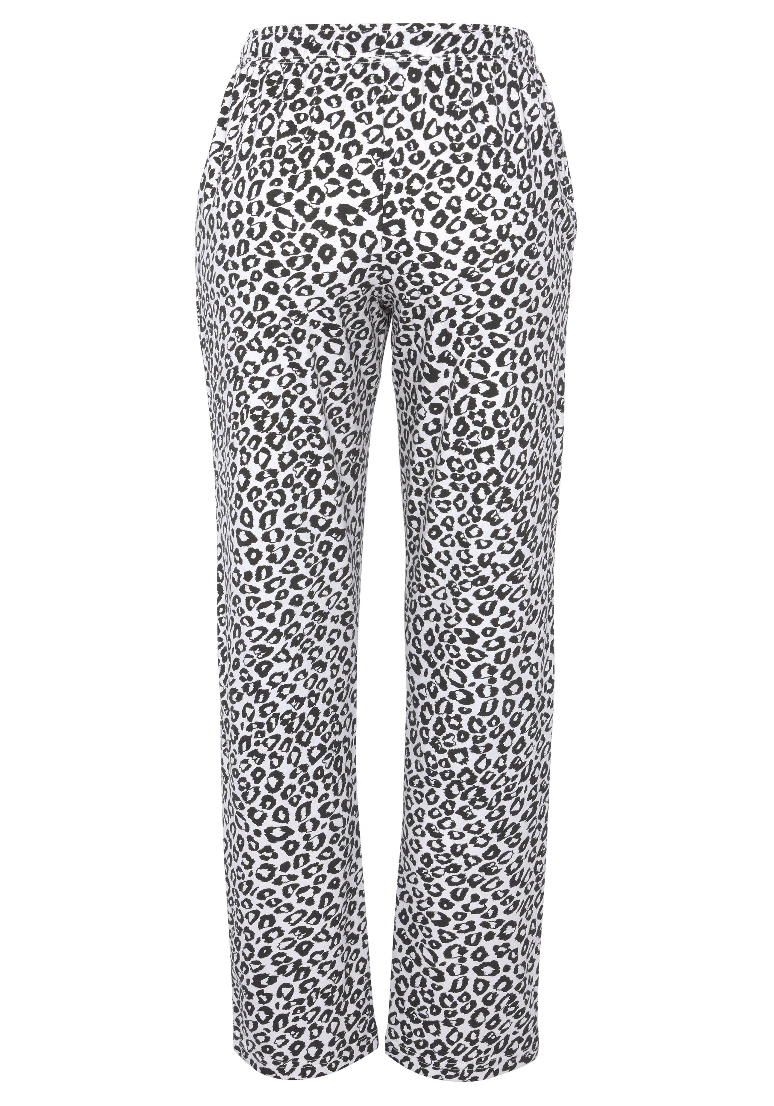 Vivance Dreams by Lascana Pyjamahose mit Schwarz-Weiß-Druck