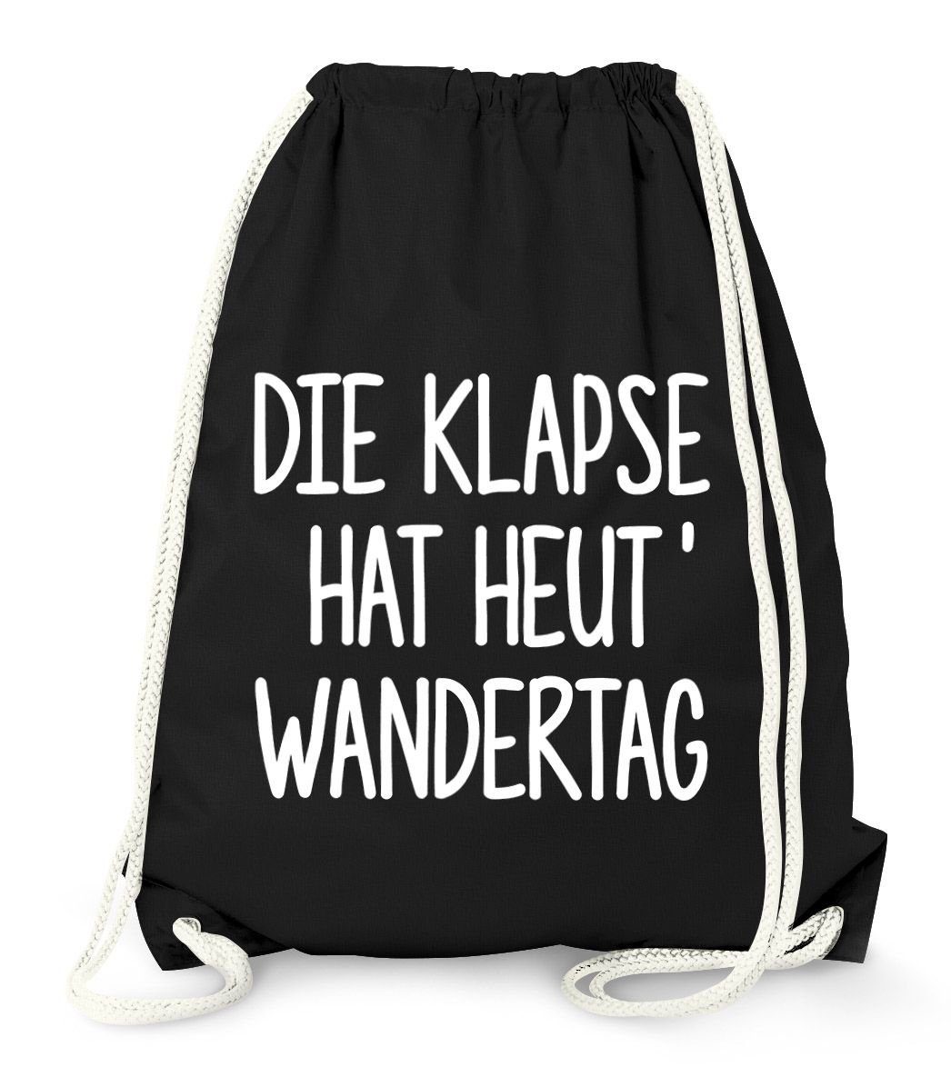 Turnbeutel Turnbeutel Die Klapse hat heute Wandertag Sportbeutel Gymbag Baumwolle Moonworks