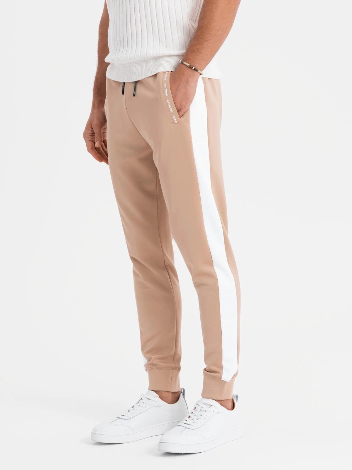 OMBRE Sweatpants Herren Jogginghose mit kontrastfarbenen Streifen