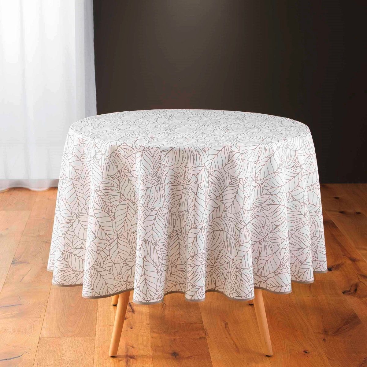 Douceur d'intérieur Tischdecke Runde Tischdecke mit Muster SOLEA, Ø 180 cm (Tischdecken 1-tlg)