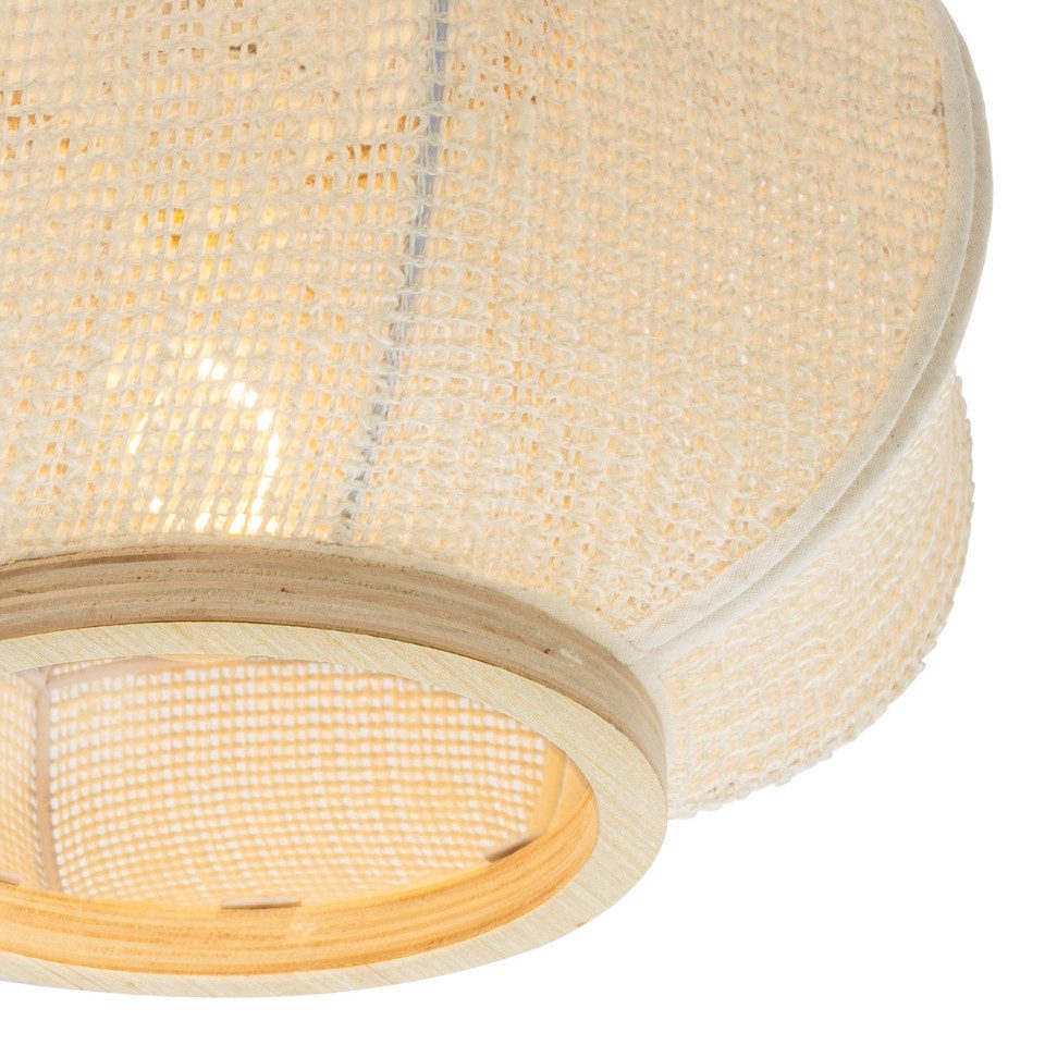 Qazqa Deckenleuchte Rob, ohne Leuchtmittel, E27, Naturel, Orientalisch, Sta günstig online kaufen