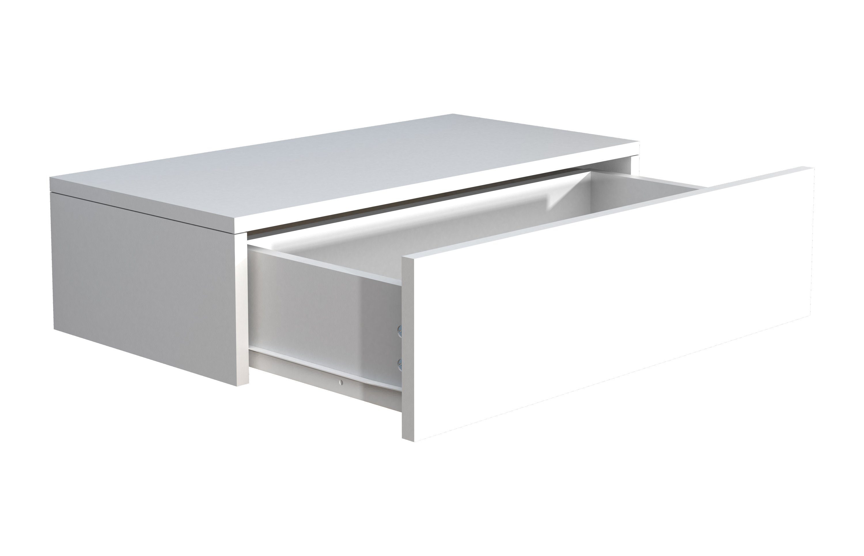 VCM Nachttisch Usal M mit 1 Schublade B. 60 x T. 30 x H. 15 cm, Nachtkonsole, Stauraum im Schlafzimmer, Wandschublade – Bild 2 von 4