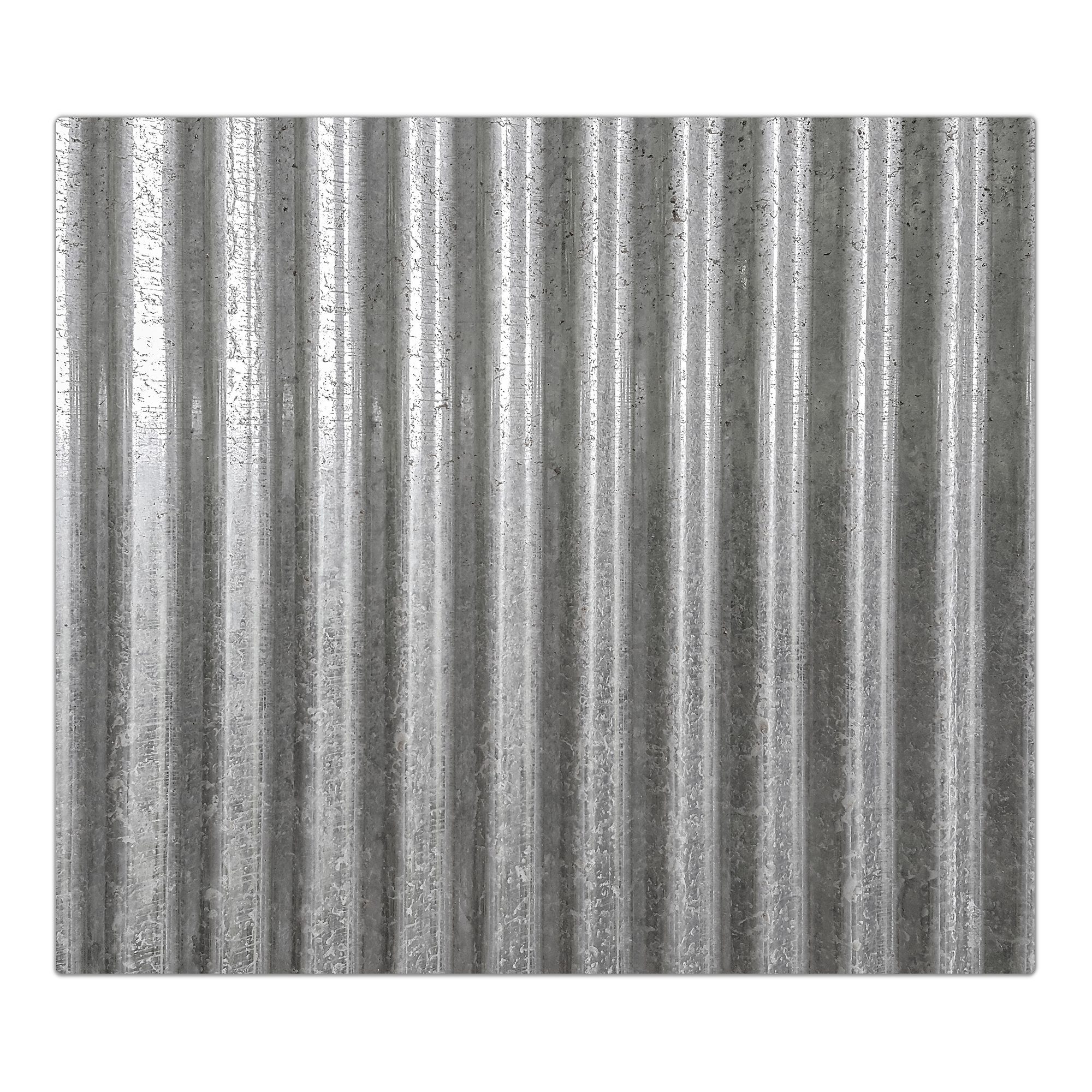 Glas Herd-Abdeckplatte tlg) (1 Primedeco Metallische Textur, aus Spritzschutz Herdabdeckplatte Glas,