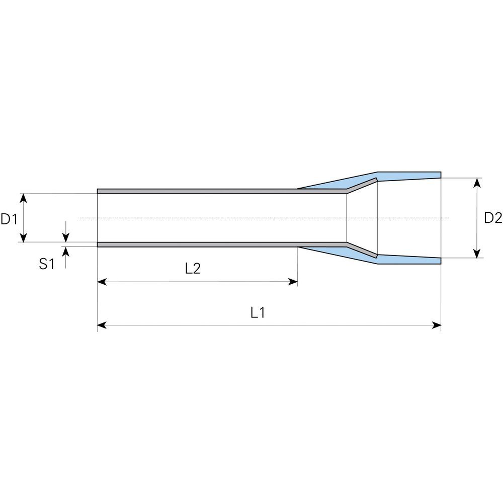 Vogt Verbindungstechnik Aderendhülsen Vogt Verbindungstechnik 470006 Aderendhülse 0.25 mm² Teilisoliert Gelb, 470006